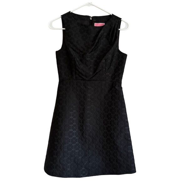 Kate Spade New York Floral Spade Jacquard Sleeveless Midi Dress Black - Picture 2 of 11